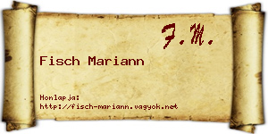 Fisch Mariann névjegykártya